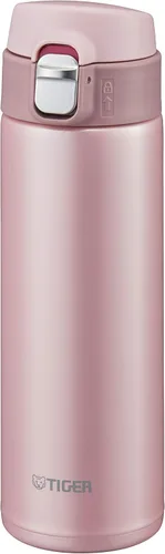 Vista 5 de Tiger Botella de agua, 16.9 fl oz (16.2 fl oz), bebida directa, acero inoxidable, mini botella, taza del Sahara, ligera, gravedad de ensueño, rosa