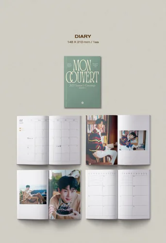 Vista 3 de NOT AUDIO !! MONSTA X 2023 SEASON’S GREETINGS MON COUVERT DESK CALENDAR Ver. K-POP SEALED