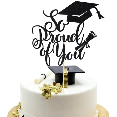 Vista 14 de Arthsdite 1 pieza Adorno para Tarta de Felicitación - Adorno de Tarta de Graduación - 2025 Suministros de Decoración para Fiesta de Graduación