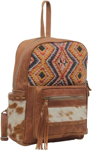 Vista 2 de Myra Bag Mochila de cuero occidental para mujer - One Size Pecan, Nuez pacana, Classic
