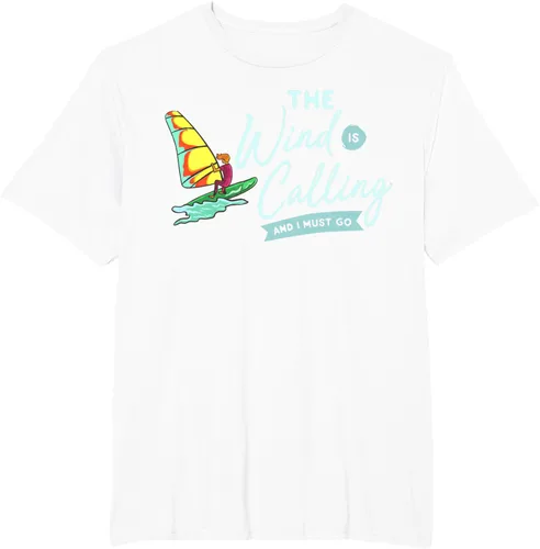 Vista 56 de Windsurfing Board Camiseta Windsurfer, Negro