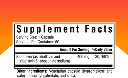 Vista 2 de Seeking Health Riboflavina - Suplemento de vitamina B2 para apoyo a la metilación - Apoya el metabolismo de la homocisteína con ingredientes