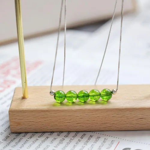 Vista 47 de Crystal Pendant Necklace 925 Sterling Silver Chain Necklace Adjustable Healing Crystal Necklace For Women
