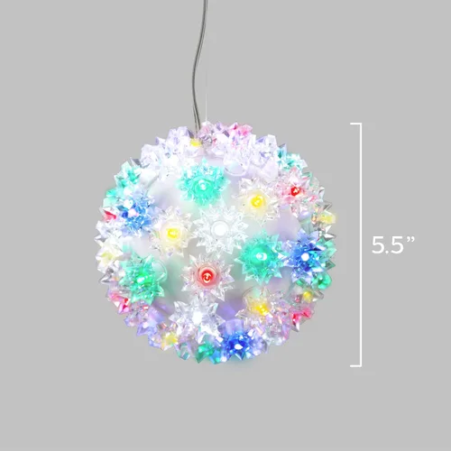 Vista 2 de PHILIPS Lámpara de esfera colgante multicolor de 5.5 pulgadas con 50 bombillas LED, certificación UL para uso en interiores y exteriores, 50 mini