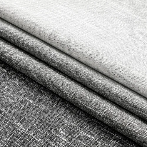Vista 3 de Cortina opaca para dormitorio, color blanco crema a gris, 50 pulgadas de ancho x 63 pulgadas de largo x 2 pulgadas de largo Central Park, Gradient
