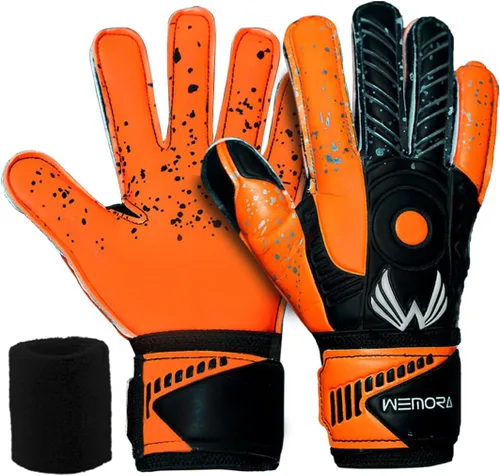 Vista 7 de Guantes de Portero de Fútbol Fingersave para Niños, Jóvenes y Adultos con Palma de Agarre Fuerte de 7.5MM, Espinas Flexibles en los Dedos Guantes
