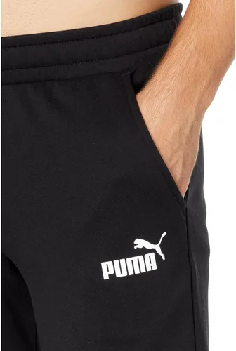 Vista 3 de PUMA Pantalones de chándal de forro polar con logotipo gris jaspeadonegro Medium Gray HeatherBlack