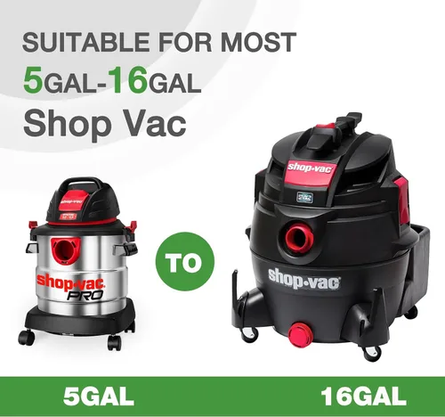Vista 5 de Shop-Vac Filtro de cartucho de repuesto 90304/90344, se adapta a la mayoría de aspiradoras Shop-Vac Dry de 5 galones o más, original, reutilizable
