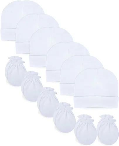 Vista 9 de RATIVE Manoplas para bebé sin arañazos, guantes suaves para recién nacidos Set de regalo de manga larga de 0.0-19.7 ft
