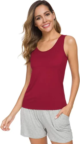 Vista 3 de Orrpally - Camiseta de tirantes básica y ligera para mujer (4 unidades)