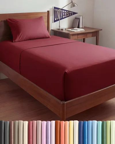 Vista 159 de Sábanas individuales de bolsillo extra profundo, sábanas transpirables y refrescantes de 3 piezas, juego de sábanas de lujo para hotel, suaves, sin