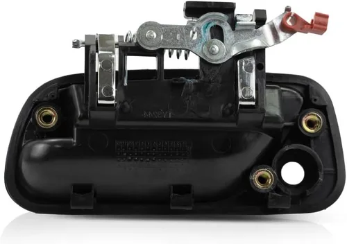 Vista 2 de KarParts360 Para Toyota T100 1993-1998 Manija de puerta exterior delantera, bisel negro del lado del pasajero con palanca cromada con orificio