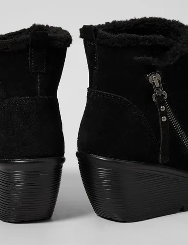 Vista 7 de Skechers Botines de cuña con cremallera paralela para mujer estilo casual cómodo a la moda