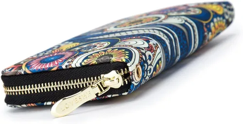 Vista 198 de Cartera de mano para mujer, estilo bohemio, con RFID, elegante, espaciosa con correa para viajes, capacidad para tarjetas, teléfono, dinero
