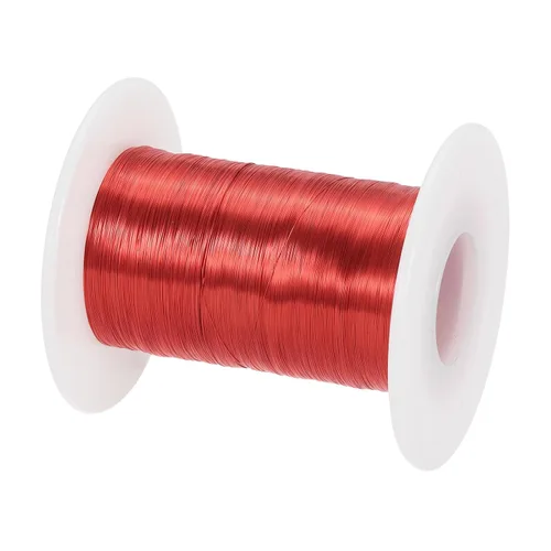 Vista 46 de MECCANIXITY - Alambre magnético de calibre 46 AWG - 0.04mm Hilo de cobre esmaltado - Bobina de alambre magnético de 14669 pies (4471m) - 50g Grado F