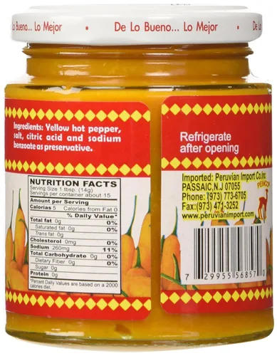 Vista 2 de Pasta Aji Amarillo Inca's Food - Pasta de pimienta amarilla caliente, tarro de 7.5 oz - Producto del Perú