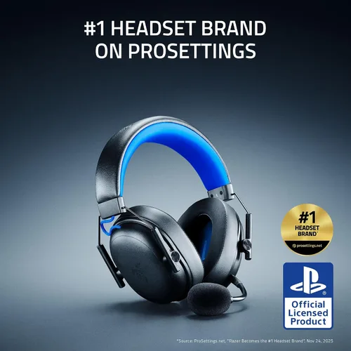 Vista 2 de Razer BlackShark V3 X HyperSpeed Wireless Gaming Headset for PS5: 50mm Drivers - Cardioid Mic - 2.4 GHz, Bluetooth - Works with PC, Mac, Nintendo