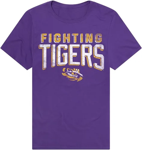 Vista 7 de Campus Lab Official NCAA Classic Distressed Logo Collegiate Classic Ring-Spun T-Shirt Unisex for Men & Women
