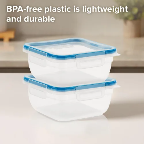 Vista 3 de Snapware Total Solution Paquete de 2 (5.5 Tazas) Juego de Contenedores de Almacenamiento de Alimentos de Plástico, Tapas Herméticas y a Prueba
