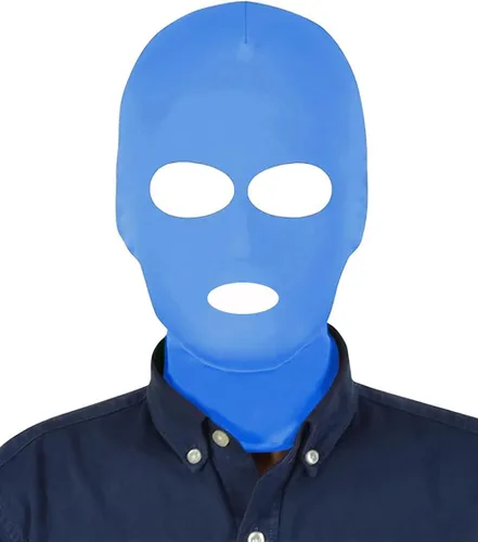Vista 9 de Máscara facial completa unisex de 3 agujeros, elástica, transpirable, para Halloween, disfraz de cosplay, capucha Zentai