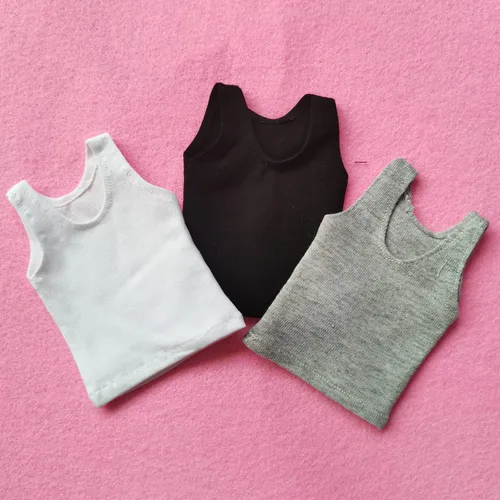 Vista 2 de Camiseta a escala personalizada de 1/6, chaleco sin mangas, para figura de acción masculina y femenina de 12 pulgadas, juguete de muñeca