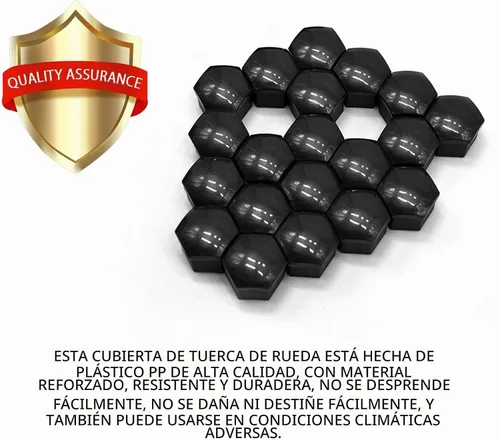 Vista 3 de 20 unidades de cubiertas para tuercas de rueda, cubiertas hexagonales de 17 mm para pernos de rueda, cubiertas para tuercas de neumáticos