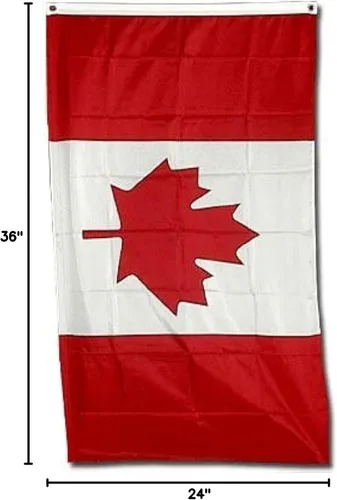 Vista 2 de YukaBa Bandera nacional de Canadá de 2 x 3 pulgadas