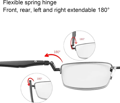 Vista 4 de YIMI - Lentes de lectura progresivos multifocales fotocrómicos con bisagra de resorte, lentes de sol, lentes antideslumbrantes para computadora