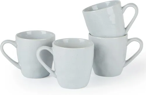 Vista 31 de Juego de Tazas de Café Famiware, Juego de 4 Tazas de 13 oz, Tazas de Gres para Café con Leche, Té Caliente, Mocha, Cacao, Capuchino, Aptas