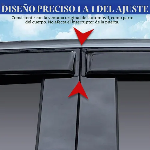 Vista 4 de Protección contra la lluvia para 4Runner 2010-2022, deflectores de ventana lateral con cinta adhesiva para 4Runner, viseras de ventana para autos