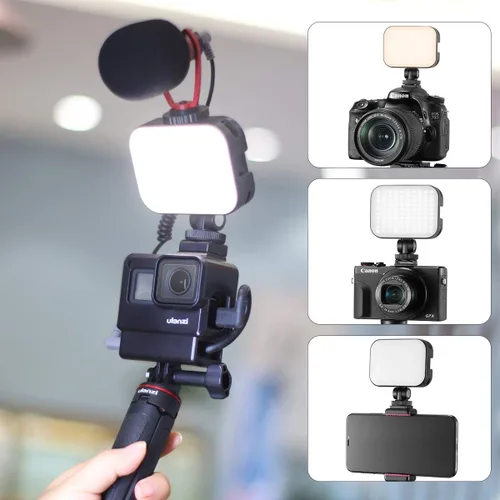 Vista 6 de VIJIM VL100C Luz de Video LED Bicolor para Cámara, Mini Luces LED de Cámara Recargables de 2000mAh, CRI95+ Regulable 2500-6500K Iluminación Ultra