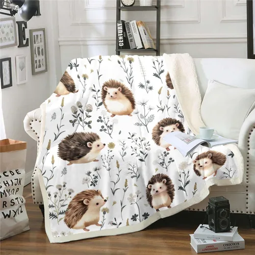 Vista 32 de Erosebridal Manta de franela sherpa de unicornio para niñas, bonito estampado de unicornio, manta de animales mágicos, morado, 40 x 50 pulgadas