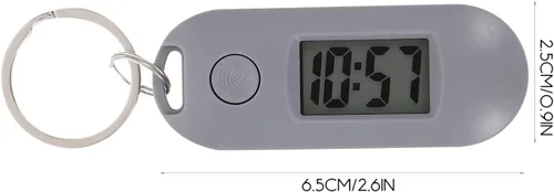 Vista 2 de Llavero reloj de bolsillo digital con temporizador para colgar, mochila luminosa, pequeño reloj de bolsillo, llavero para niños, estudiantes