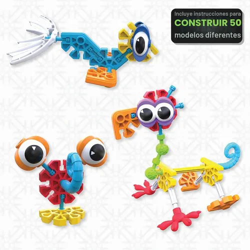 Vista 3 de KID K'NEX - Juego de constructores en ciernes, 100 piezas, construcción STEM preescolar, juego de construcción para niños, juego creativo