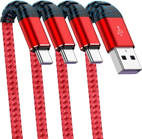 Vista 11 de Cabepow Cable USB C a USB C de 240 W [2 unidades de 6 pies + 10 pies], cable de carga rápida USB C a C, cable trenzado tipo C a tipo C para iPhone