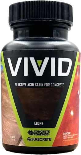 Vista 12 de CC Concrete Coatings Tinte ácido vívido para hormigón oliva 4OZ