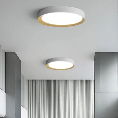 Vista 3 de Lámpara de techo LED de atenuación continua con control remoto regulable lámpara de techo LED creativa simple luz plana moderna accesorio de montaje