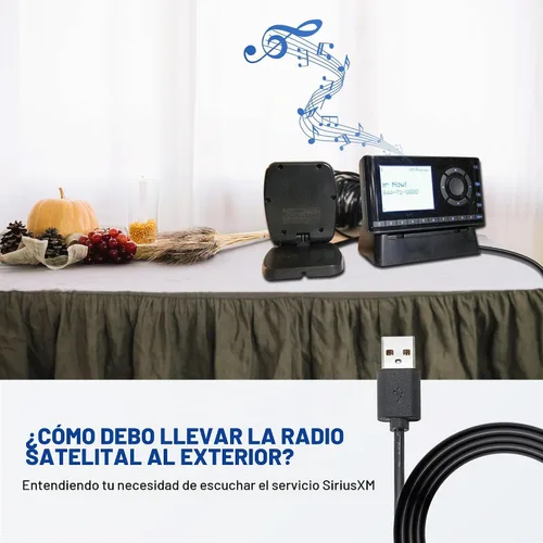 Vista 3 de Anina Cable de alimentación USB de 3.2 pies, conector de cargador de 5 voltios para receptor de radios Sirius XM para SXVD1 (A), XDPIV1, XDPIV2