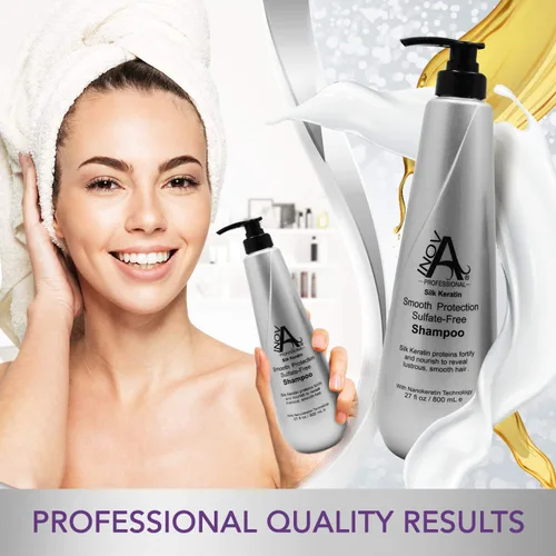 Vista 2 de Inova Professional Silk Keratin - Champú sin sulfatos de protección suave, 27 onzas líquidas