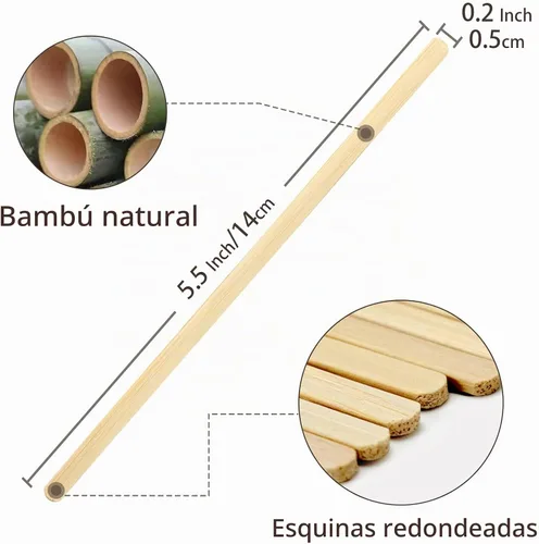 Vista 2 de 1000 unidades de palitos de café de bambú envueltos individualmente – Palitos para remover café de 5.5 pulgadas, palitos para remover para la barra