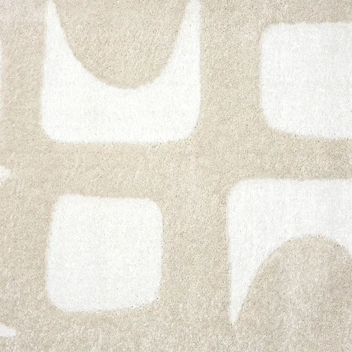 Vista 8 de Abani Nuevo Collection - Alfombra de área, diseño geométrico moderno beige/crema, 4 x 6 pies, fácil de limpiar, duradera para niños y mascotas,