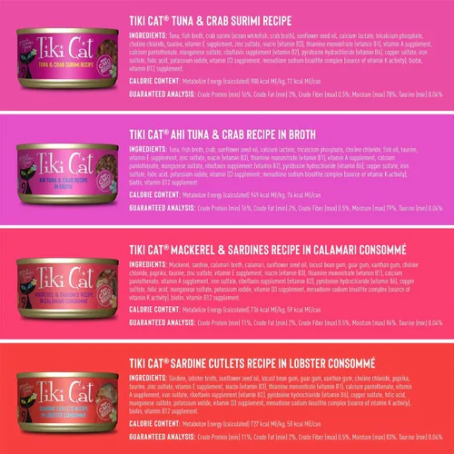 Vista 12 de Tiki Cat Grill - Alimento húmedo para gatos, paquete variado, latas de 2.8 onzas (12 unidades)
