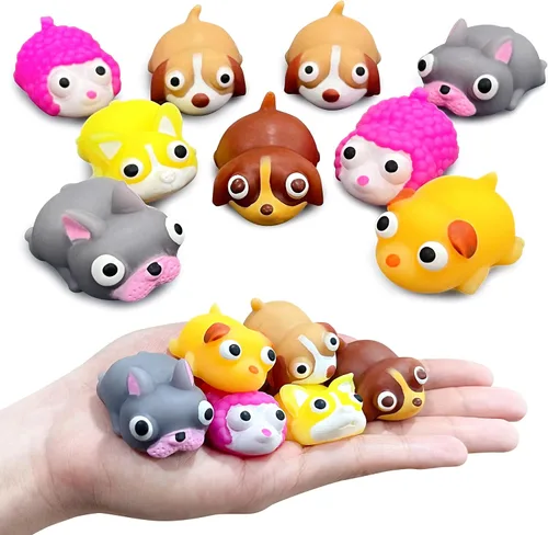 Vista 11 de 4 piezas de juguetes blandos Jumbo Glitter Mochi para niños, juguetes Kawaii, juguetes sensoriales de animales marinos para premios de clase