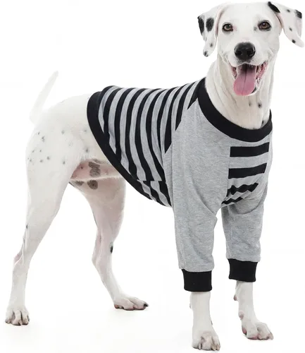 Vista 28 de FUAMEY Manga de recuperación para perros con protector de codo, camisa para perros para dejar de lamer las articulaciones, traje de manga larga