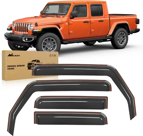 Vista 11 de Nilight protectores de lluvia para canal para Ram 1500 2009 2010 2011 2012 2013 2014 2015 2016 2017 2018 Crew Cab, 2019-2023 Ram 1500 Classic Body