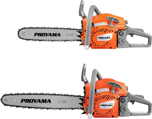 Vista 8 de PROYAMA 58CC motosierra de gas de 2 ciclos, motosierra de 16 pulgadas con asa superior, motosierra de gasolina de 20 pulgadas para cortar madera