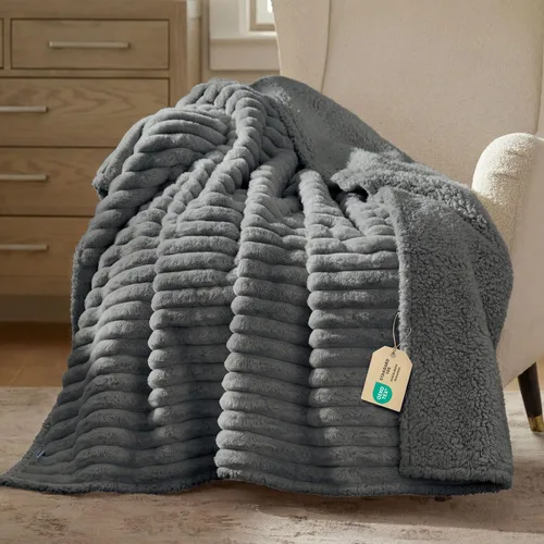 Vista 33 de Bedsure ComfyFleece® - Mantas impermeables para perros pequeños Crema