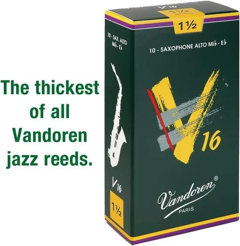 Vista 2 de Vandoren SR7015 - Cañas para saxofón alto V16, fuerza 1.5; Caja de 10