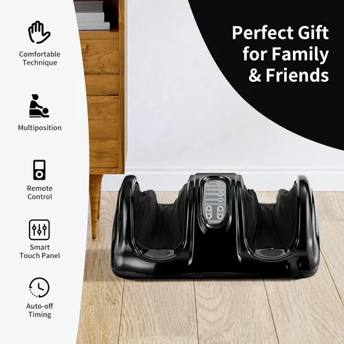 Vista 8 de Giantex Shiatsu - Máquina masajeadora de pies para pies, pierna y pantorrilla, tobillo para aliviar el dolor, regalo de spa, masaje de amasamiento