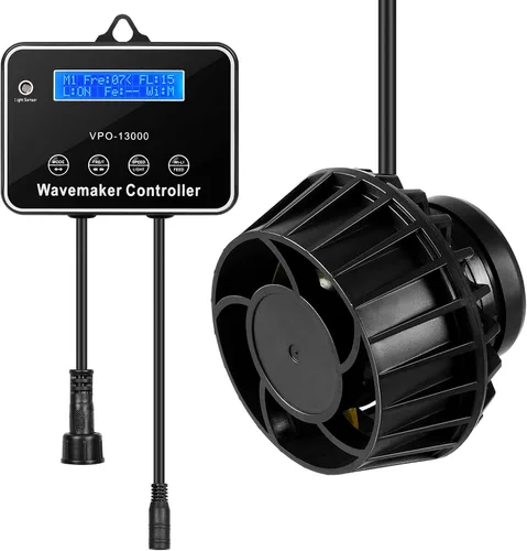 Vista 7 de 2100GPH - Fabricante de ondas para acuario con controlador Mini DC 24V 12W Powerhead con montaje magnético, Wavemaker con pantalla LED para tanque